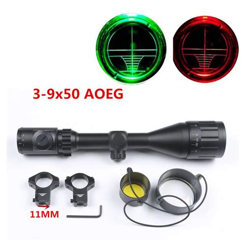 Hunting X Aoe Rifle Scope Red Green Dot Mil Dot Illuminated