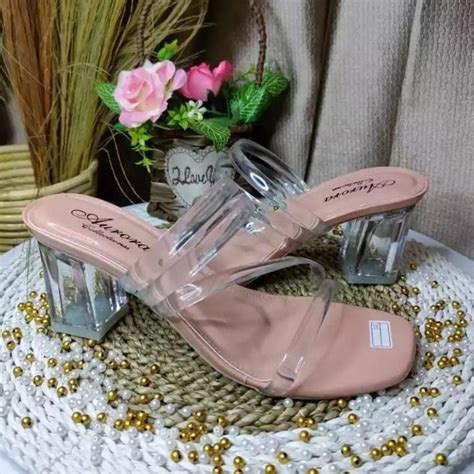 Jual Promo Sandal Wanita High Heels Kaca Emily Kekinian Realpict