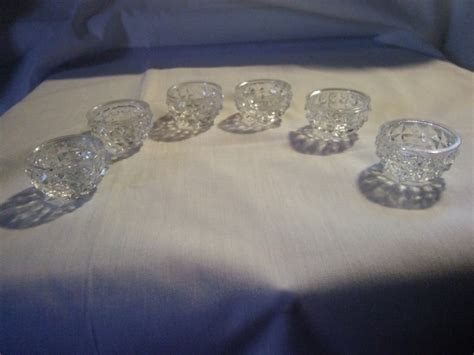 Vintage Set Of Six Salt Cellars Glass Salt Cellars Salts Salt Dips Salt Cellar Salt Cellars Open