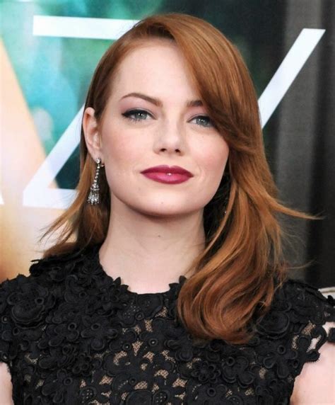 Emma Stones Long Russet Hair That Matches Her Skin Tone