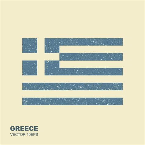 Premium Vector Flag Of Greece Vector Illustration With Scuffed Effect