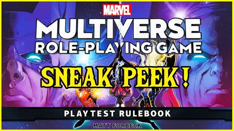 Marvel Multiverse Role Playing Game Sneak Peek At The Playtest Rulebook D616 Youtube