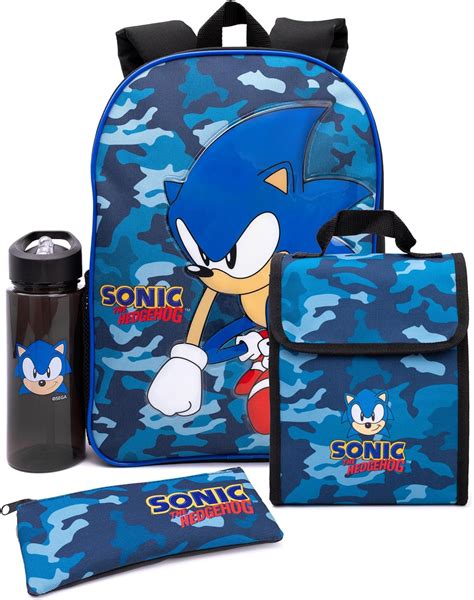 Sonic The Hedgehog Rucksack Set Kinder St Ck Camo Lunchbox