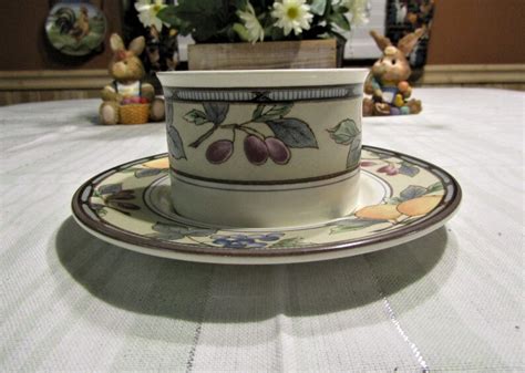 Mikasa Intaglio Garden Harvest Cup Saucer Set Sets Etsy