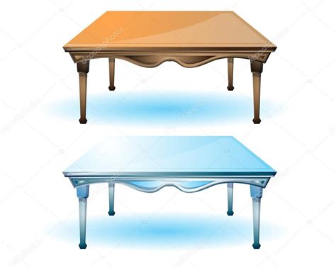 Mesa De Madera Interior Del Ilustraci N Vectorial De Dibujos Animados