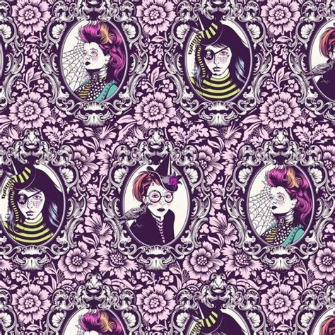 Deja Vu NIGHTSHADE MINI COVEN Tula Pink Cotton Quilt Fabric Nerium