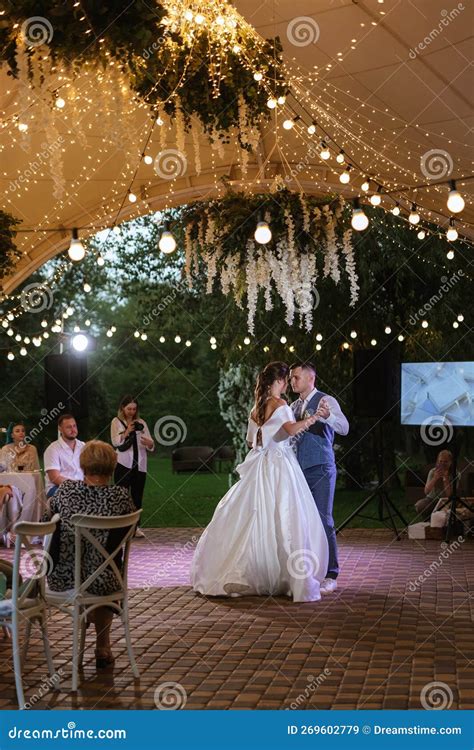 The First Wedding Dance Of The Bride And Groom Stock Image Image Of