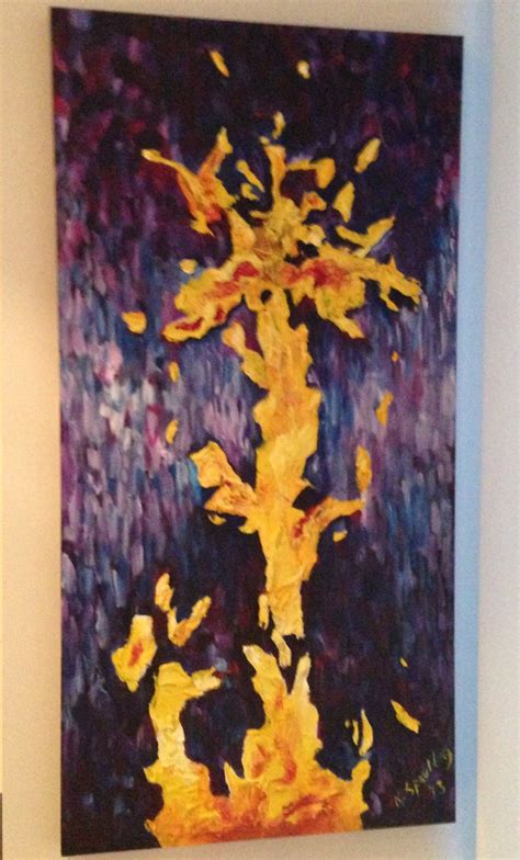 Large Original, Purple and Yellow Abstract, Purple Painting ...