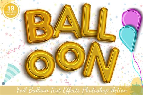 Foil Balloon Photoshop Action Invent Actions