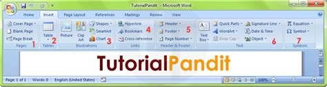 Ms Word Insert Tab In Hindi Ms Word Insert Tab Tutorialpandit