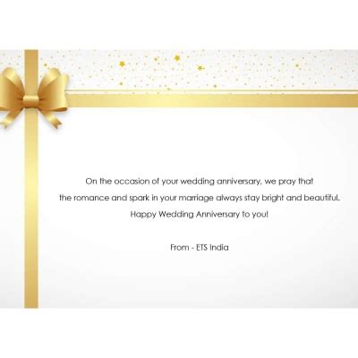 Buy Send ETS India Anniversary Greeting Card Online IGP JVS1287340