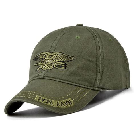 Army Green Baseball Cap Navy Seal Tactical Snapback Hat Adjustable For