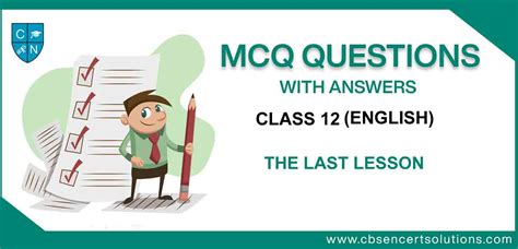 The Last Lesson Mcq Questions For Class 12 English Flamingo Pdf