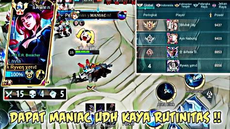 Top Global Layla Di Lock Musuh Lategame Dapat Maniac Build Tersakit