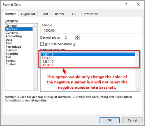 Show Negative Numbers In Bracket And In Red Color Excel Unlocked