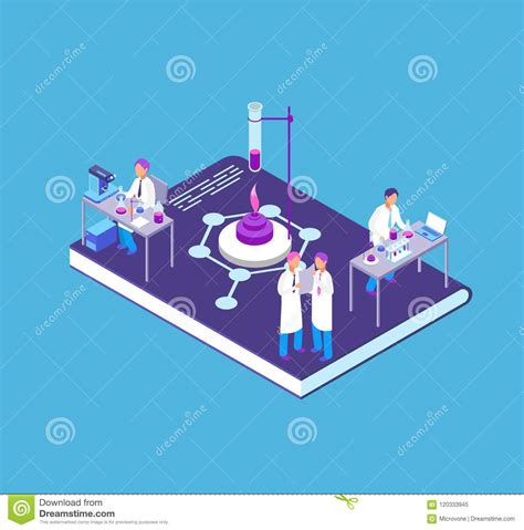 Chemie Pharmazeutisches Isometrisches Konzept 3d Mit Chemischer