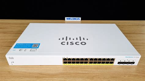 Cisco CBS220 24P 4G 28 Port PoE 195W Gigabit Smart Switch