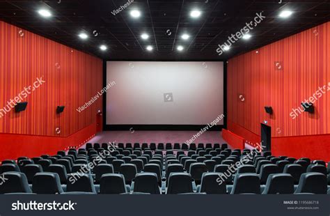 Cinema Auditorium Inside View Empty Cinema Stock Photo 1195686718 ...