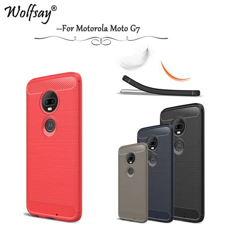 For Cover Moto G7 Case Luxury Armor Rubber Phone Case For Motorola Moto G7 Silicone Back Cover