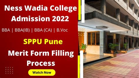 Ness Wadia College Admission 2022 Sppu Pune Admission 2022 Youtube