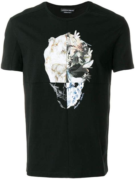 Alexander Mcqueen Skull Printed T Shirt Mens Tshirts Mens Summer T