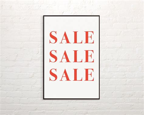 Sale Sign Download For Retail Shops Boutiques Small Business Supply