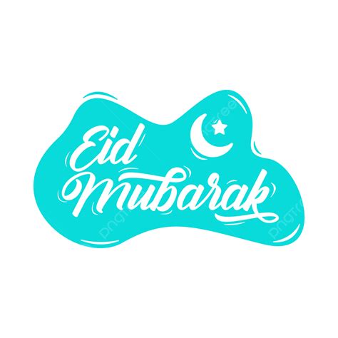 Eid Mubarak Greeting Vector Png Images Label Hand Drawn Greeting Eid