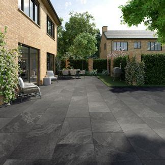 Slate Effect Porcelain Outdoor Tiles And Paving Slabs