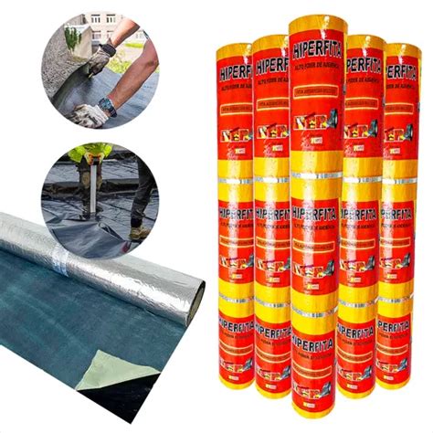 Kit 5 Manta Asfáltica Aluminizada Telhado Calha 90 Cm 10m Frete grátis