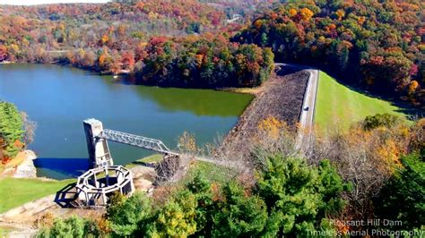 Pleasant Hill Dam Fall Aerial Tour 4k Must See Stunning Color Youtube