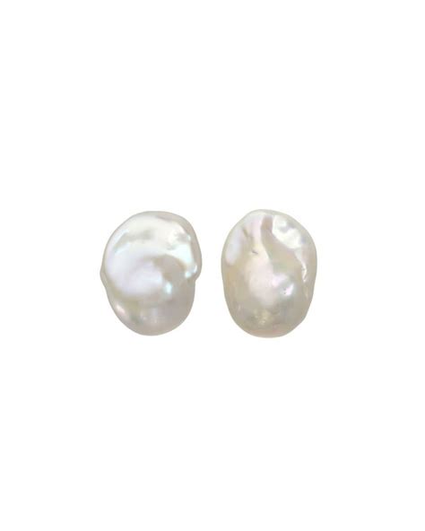 Margo Morrison Baroque Pearl Stud Earrings Pearl Stud Earrings Pearl