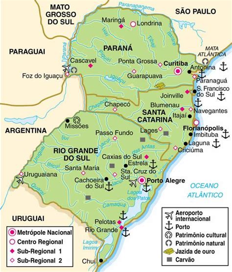 Regi O Sul Mapa Da Regi O Sul Sul Do Brasil Geografia Do Brasil