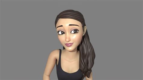 3d Model Ariana Grande Low Poly 3d Rig Vr Ar Low Poly Cgtrader