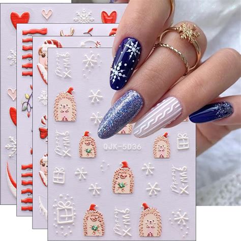 D Nagelsticker Weihnachten Blatt D Selbstklebend Nagelaufkleber