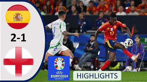 Spain England All Goals Extended Highlights Uefa Euro Cup