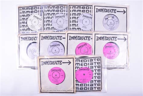 Immediate Records 10 X Original 7 Inch Singles In Immediate Sleeves In