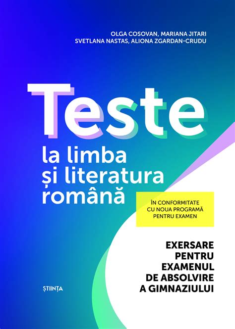 Teste La Limba I Literatura Rom N