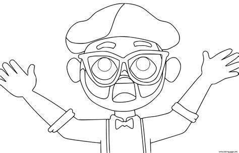 Blippi For Coloring