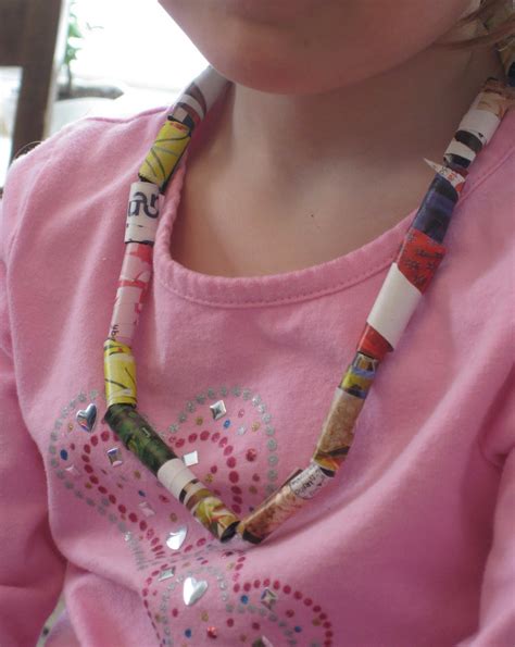 The Wonder Years Craft Paper Bead Necklaces