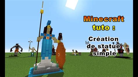 Minecraft Tuto Statue Simple De La Déesse Athéna Youtube