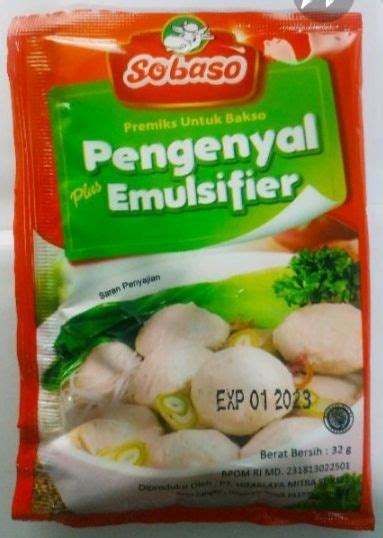 Pengenyal Plus Emulsifier Sobaso 32 Gr Isi 10 Bks Lazada Indonesia