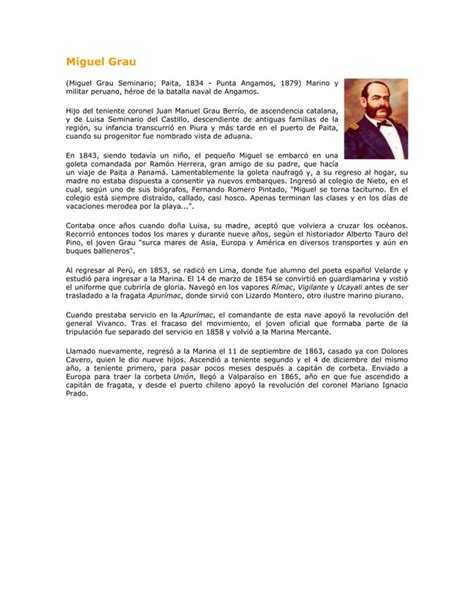 Biografía de Miguel grau PDF