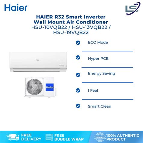 Haier Hp Hp Hp R Smart Inverter Wall Mount Air Conditioner Hsu