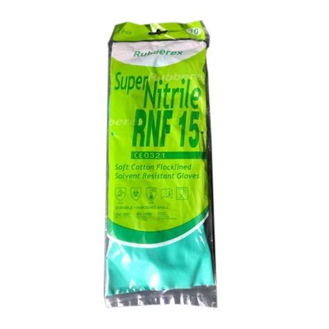 Full Fingered Green Nitrile Hand Gloves For Industrial Use At Rs