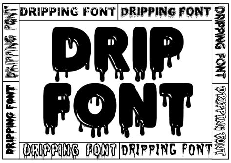 Drip Font Svg,dripping Font Svg,9 Different Drıppıng Font Svg,cricut ...