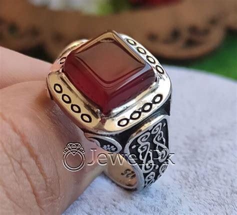 Original Yemen Agate Natural Stone Silver Yamni Aqeeq