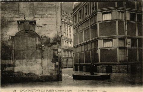 Paris La Rue Massillon Inondations 1910 à Paris Cartorum