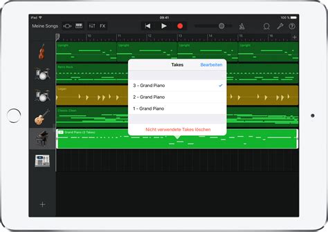 Garageband F R Ios Mehrere Takes Aufnehmen Apple Support De