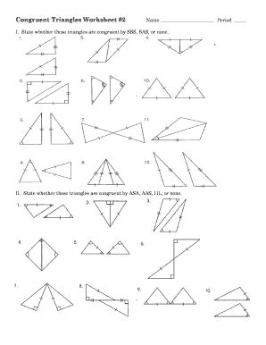 Triangle Congruence Worksheet - Fill and Sign Printable Template ...