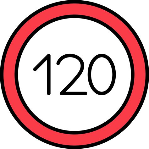 120 Speed Limit Vector Icon 20348878 Vector Art at Vecteezy